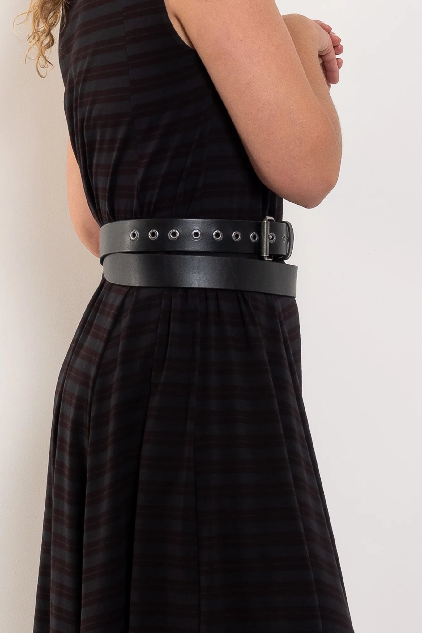 M.A Dainty Lasso Belt Black/Silver