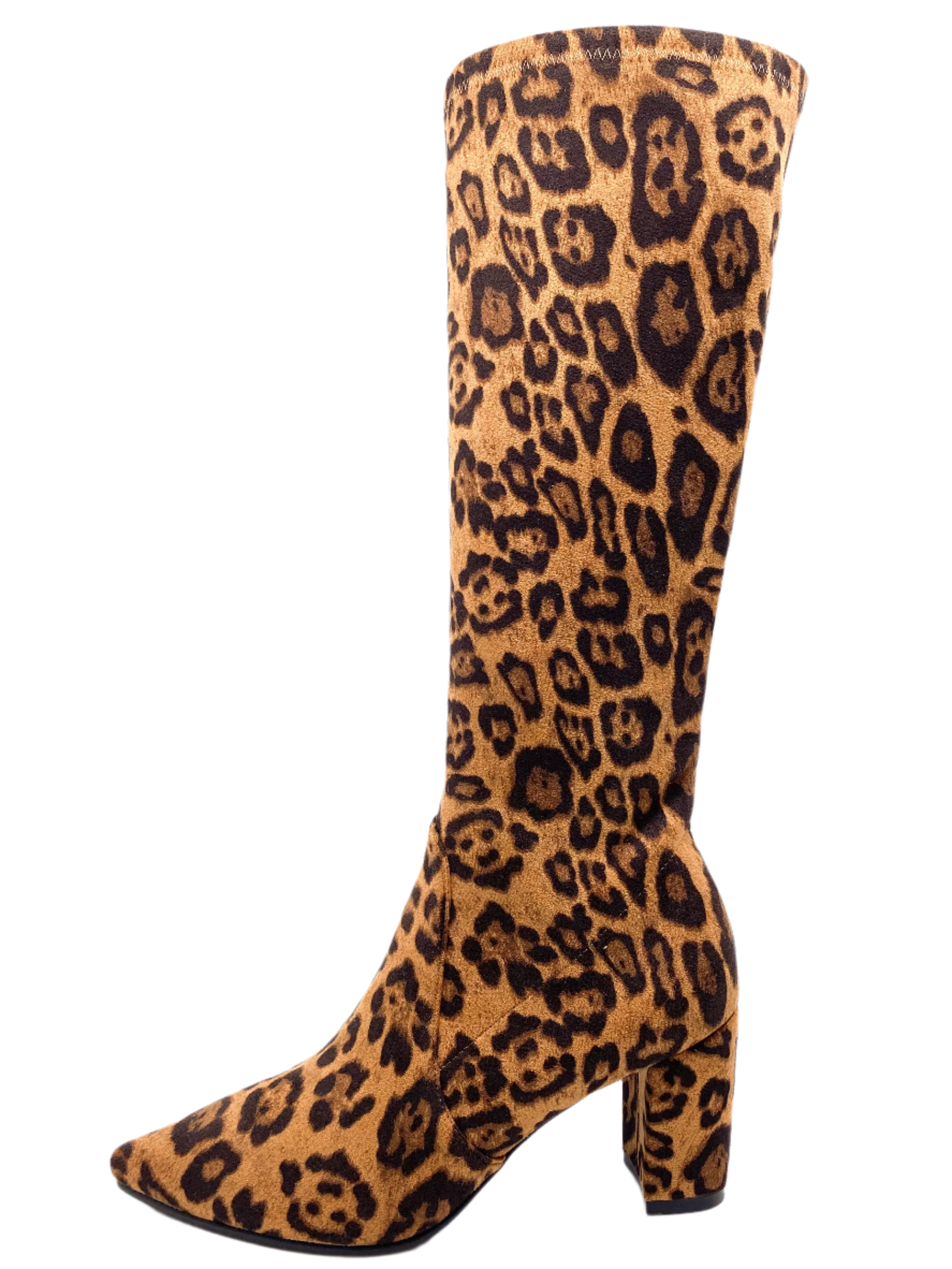 Django & Juliette Norass Leopard Stretch Microsuede