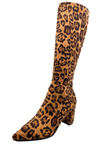 Django & Juliette Norass Leopard Stretch Microsuede