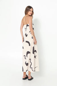 Madison The Label Delaney Maxi Dress Abstract Print