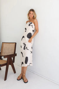Madison The Label Delaney Maxi Dress Abstract Print