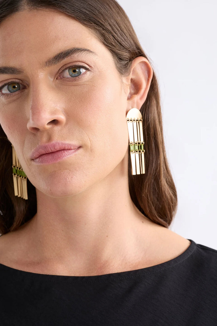 Elk Tallfra Drop Earrings Gold