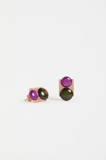 Elk Dalor Stud Earrings Rose Gold