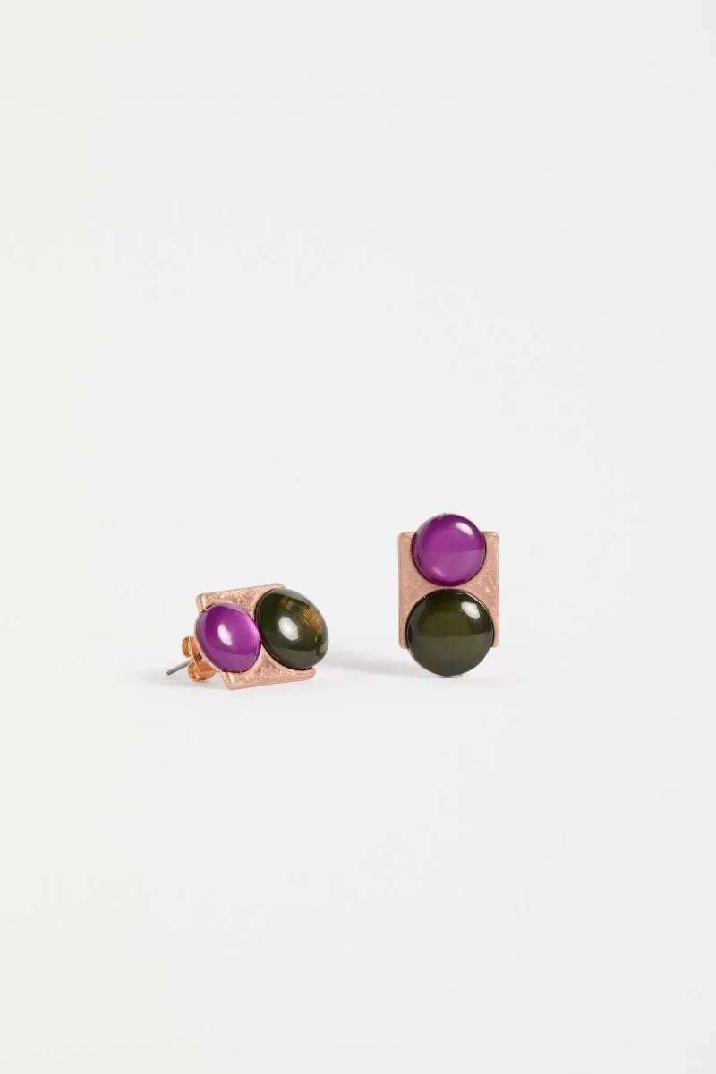 Elk Dalor Stud Earrings Rose Gold
