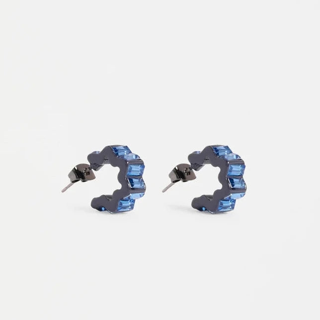 Elk Jolle Mini Hoop Earrings Midnight