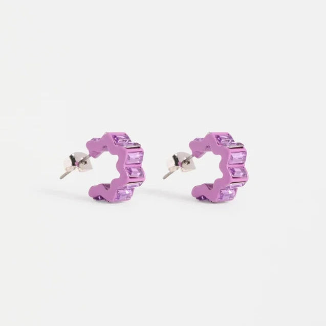Elk Jolle Mini Hoop Earrings Violet