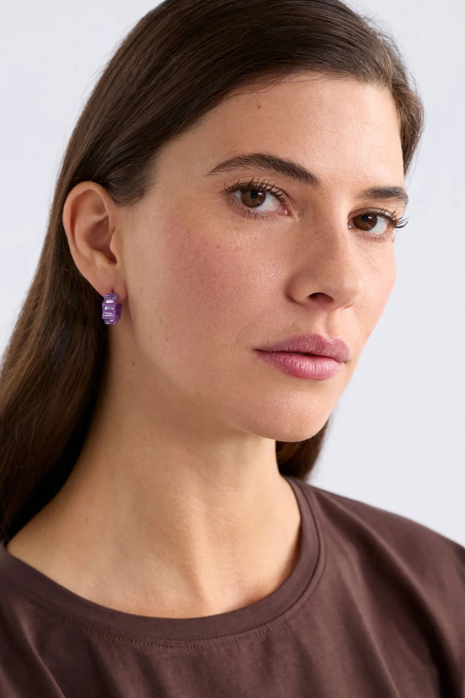 Elk Jolle Mini Hoop Earrings Violet