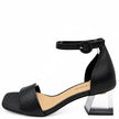 Django & Juliette Mirabel Heel Sandals Black Leather