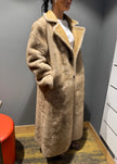 DEA Faux Fur Trench Shielding Beige