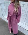 Cinnamon Creations Wool Blend Trenchcoat Pink