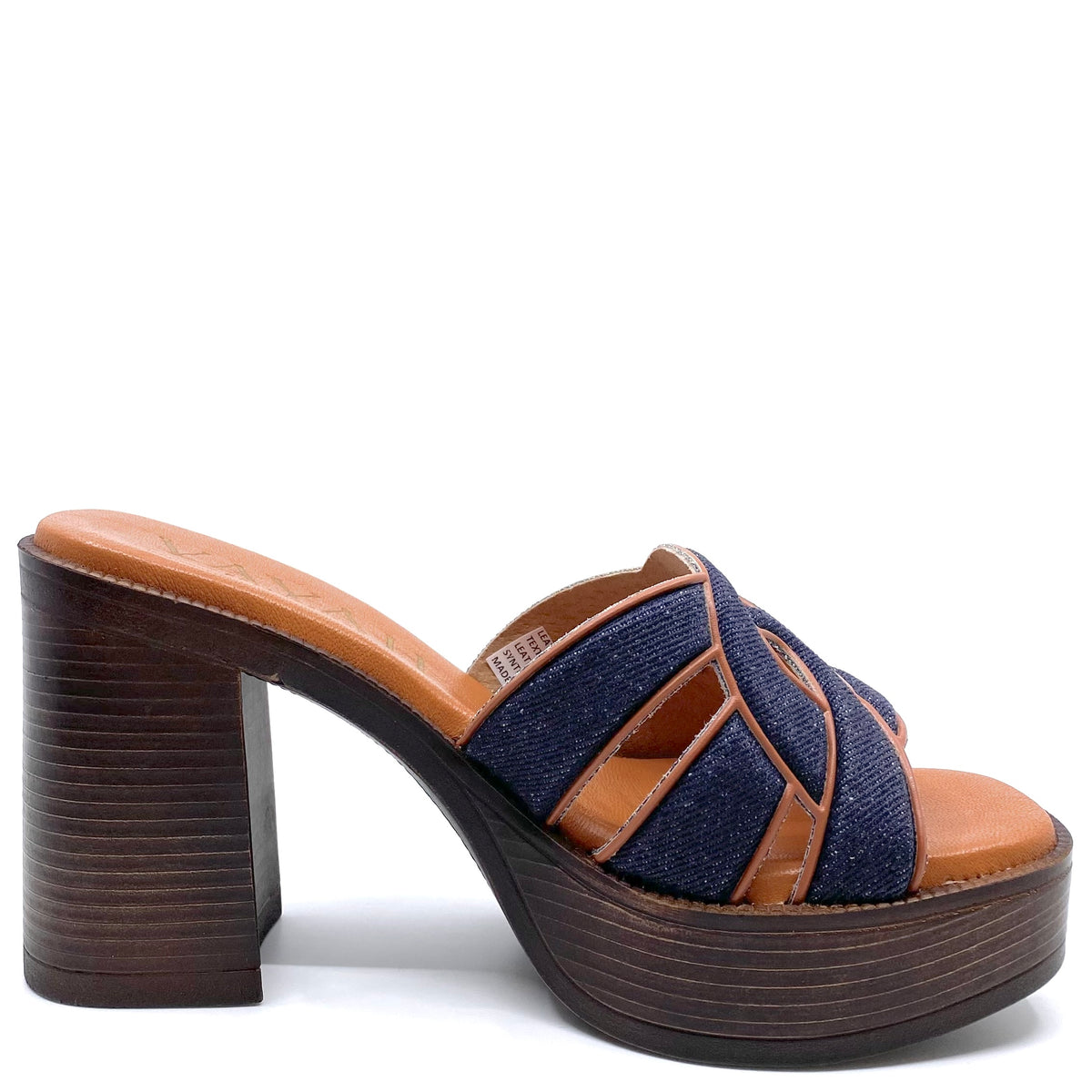 Vayah Alba Navy Jeans Leather