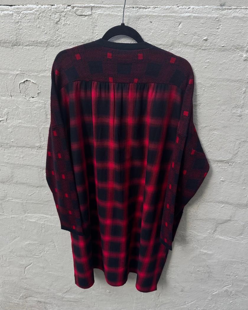 M. A. Dainty Dipper Cardigan Rodeo Check
