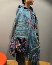 Load image into Gallery viewer, Tibet House A198 Patchwork Poncho Turquoise
