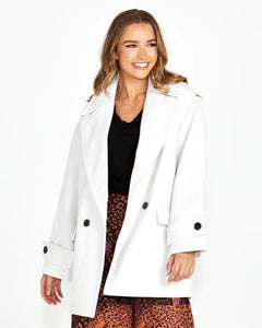 Sass Clothing Astra Boyfriend Coat Ivory