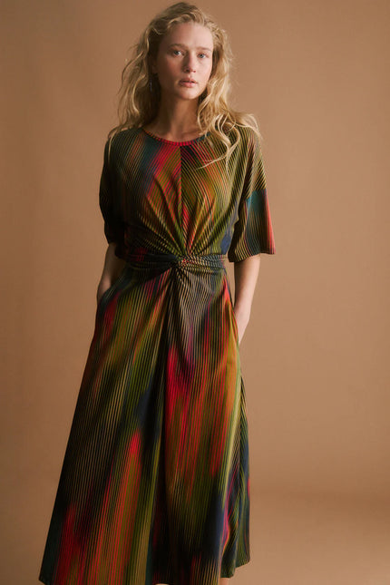 Elk Kihte Tshirt Dress Arran Stripe Print
