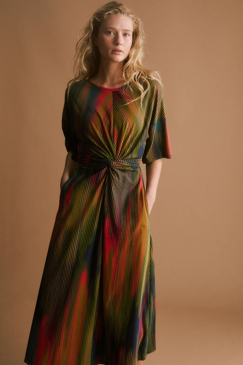 Elk Kihte Tshirt Dress Arran Stripe Print