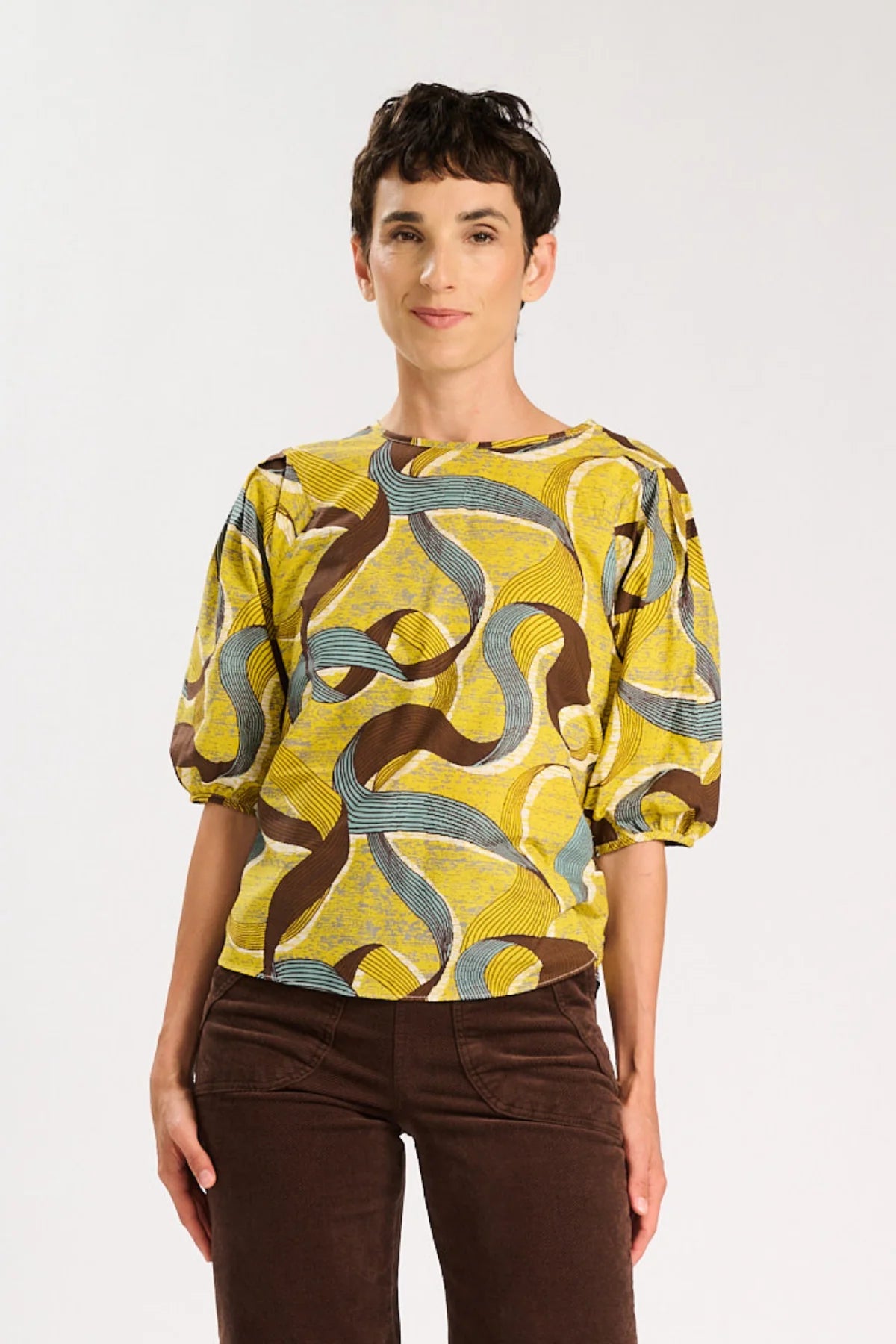 Olga de Polga Eclipse Blouse Saffron