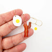 DENZ Eggs & Bacon Stacker Earrings Set