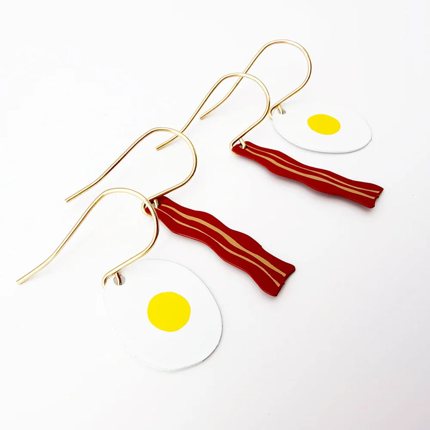 DENZ Eggs & Bacon Stacker Earrings Set