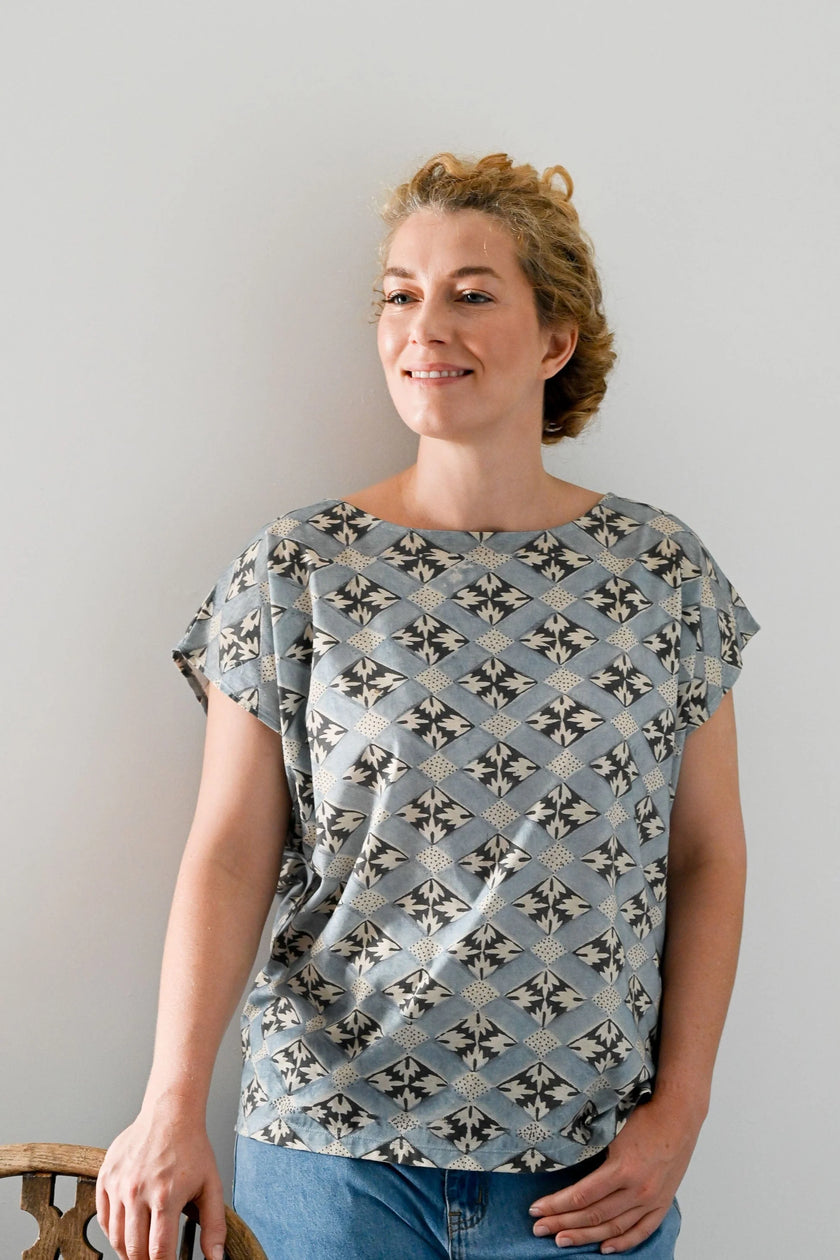 Lazybones Eleanor Tee Diamond Print