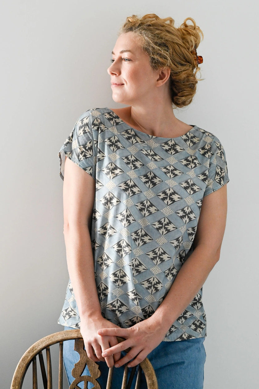 Lazybones Eleanor Tee Diamond Print