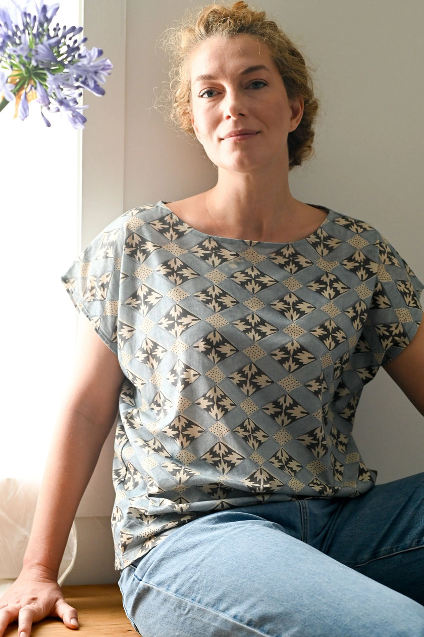 Lazybones Eleanor Tee Diamond Print