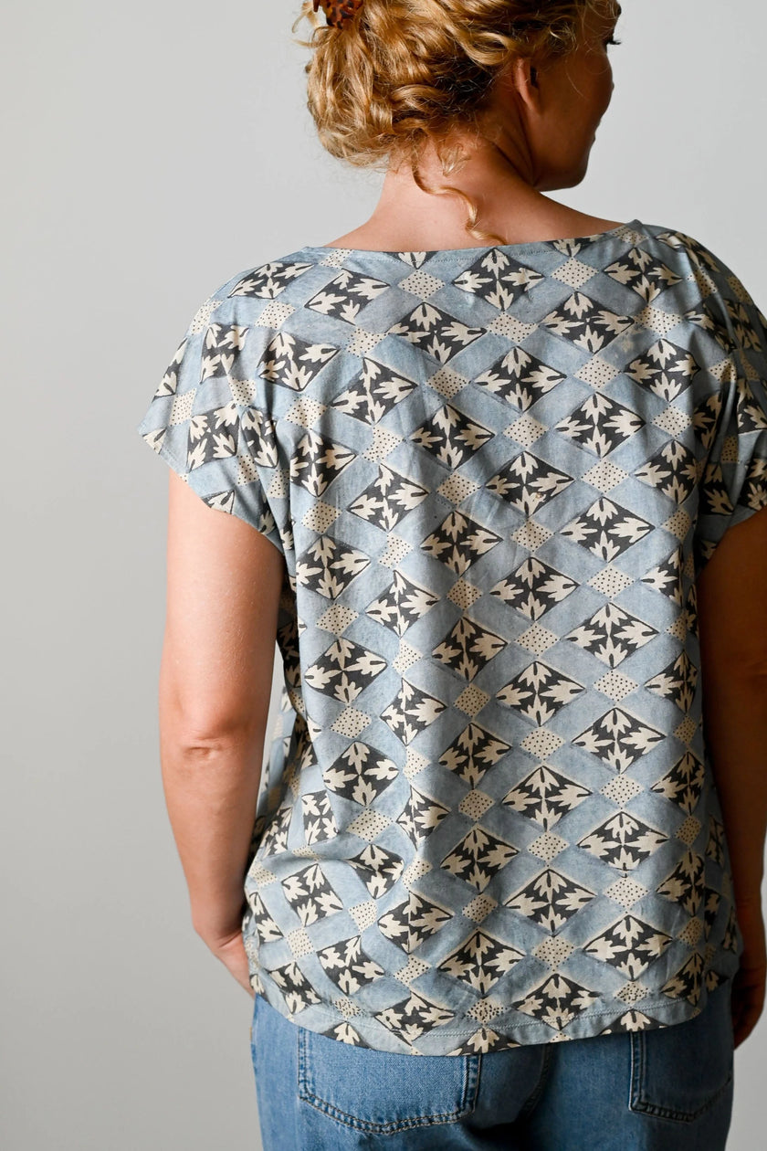 Lazybones Eleanor Tee Diamond Print