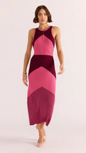 Load image into Gallery viewer, MINKPINK Emeris Intarsia Knit Dress Berry
