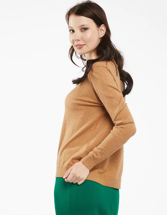 Zaket & Plover Essential Fine Mock Caramel
