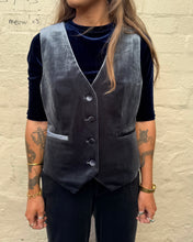 Load image into Gallery viewer, Italian Star Jets Velvet Vest Grey
