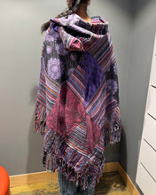 Load image into Gallery viewer, Tibet House A198 Patchwork Poncho Purple
