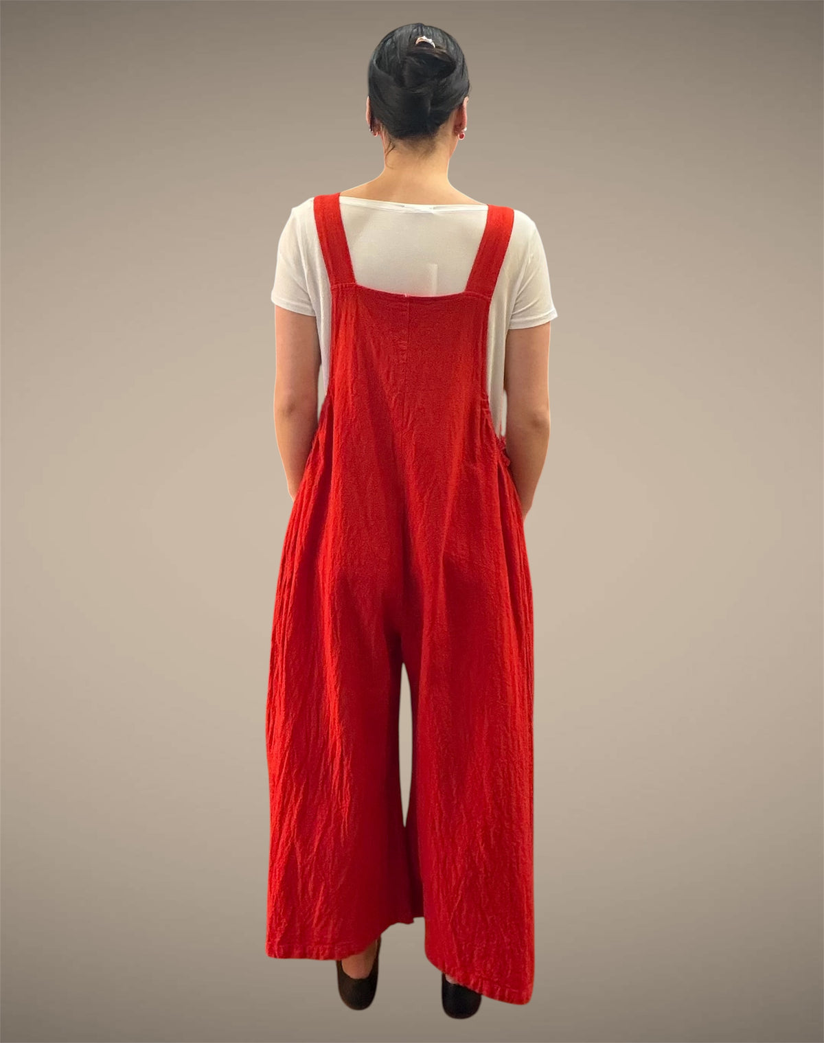 Tibet House AS41 Thick Cotton 3 Pocket Overalls Red