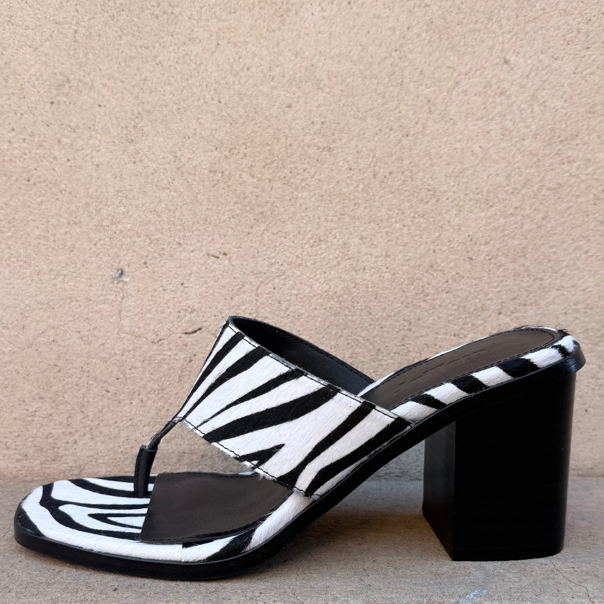 Mollini Neomi Heel Sandals Zebra/ Black Pony