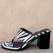 Mollini Neomi Heel Sandals Zebra/ Black Pony