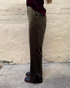 Italian Star Jets Velvet Pant Khaki