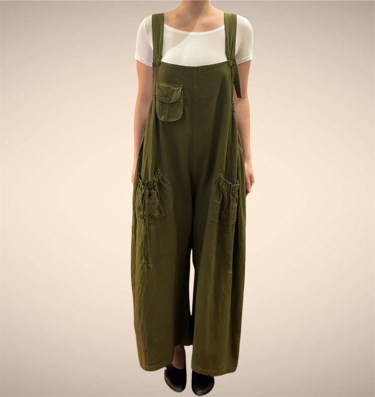 Tibet House AS41 Thick Cotton 3 Pocket Overalls Khaki