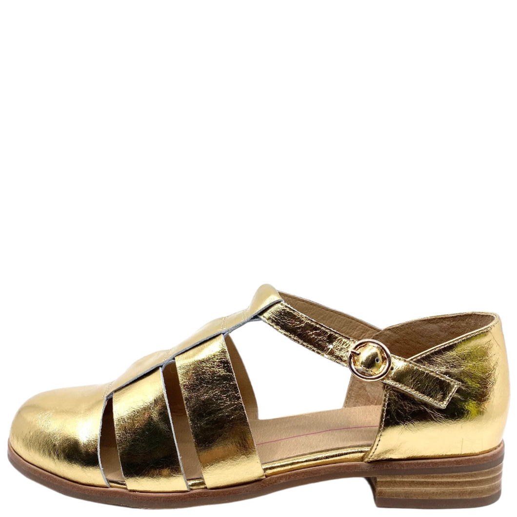 Mollini Quizzed Gold Shine Leather