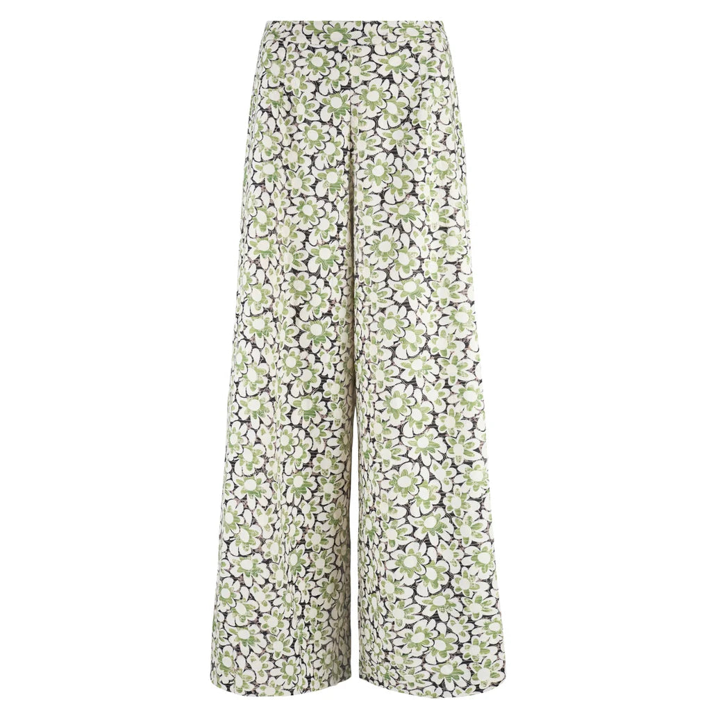 Traffic People Floral Anglaise Rene Trousers Green