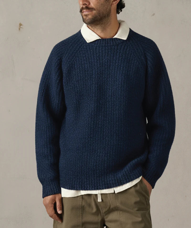 McTavish Fisherman Knit Dark Blue