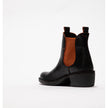 Fly London Meme Ankle Boots Black/ Red Elastic