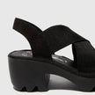 Fly London Taji Platform Sandals Black