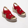 Fly London Taji Platform Sandals Lipstick Red