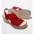 Fly London Taji Platform Sandals Lipstick Red