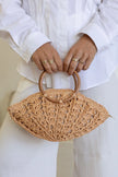 Free Spirit Australia FSB2610 Crochet Knit Shell Bag Apricot Crush