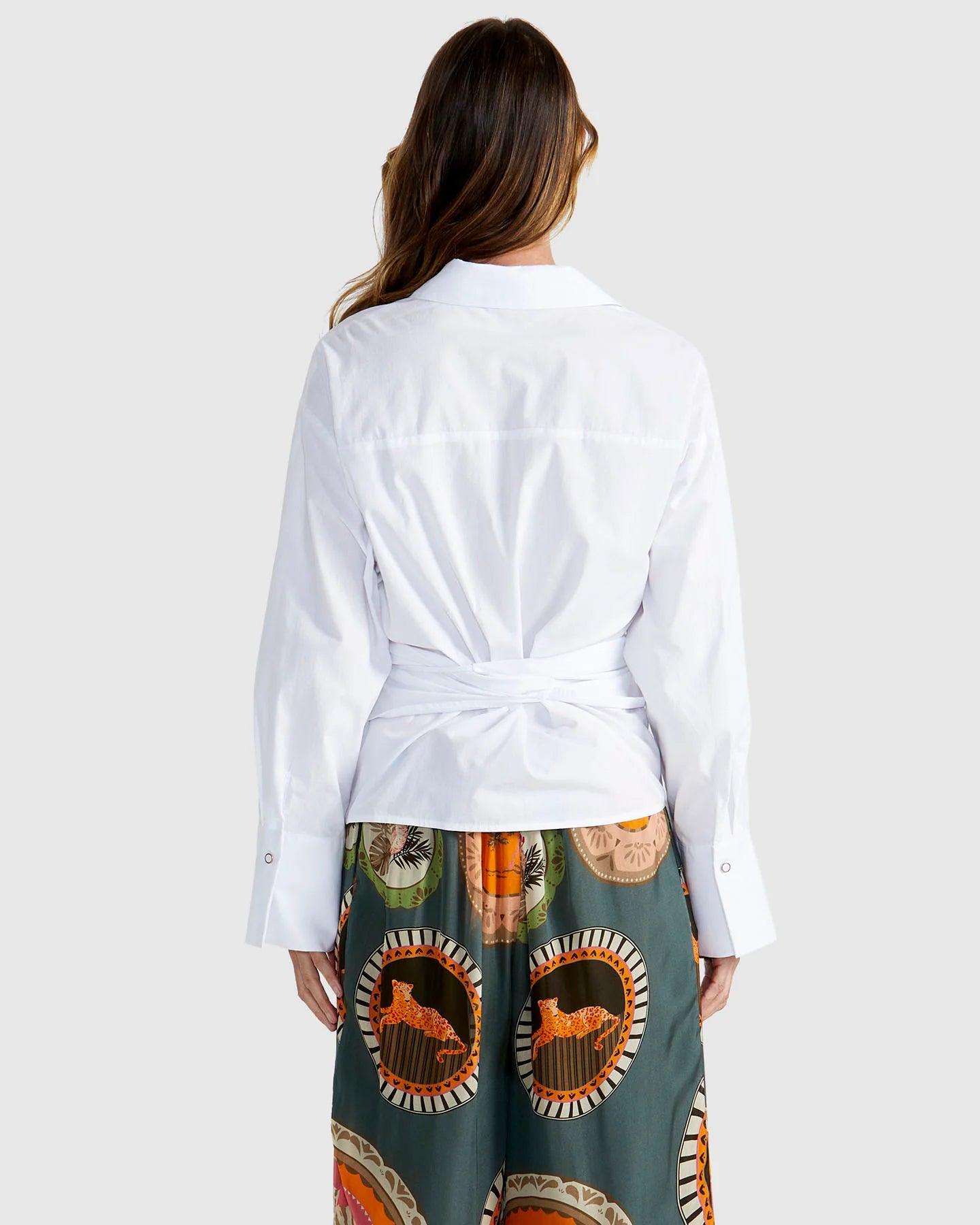 Fate + Becker Wildflare Wrap Shirt White