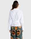Fate + Becker Wildflare Wrap Shirt White