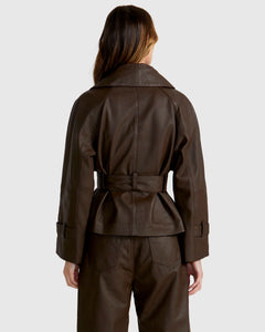 Fate + Becker Reverie Trench Chocolate Brown