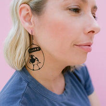 Load image into Gallery viewer, DENZ Faaaark The Lark Earrings Black
