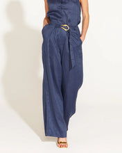 Load image into Gallery viewer, Fate + Becker A Walk In The Park High Waisted Belted Wide Leg Pant Navy

