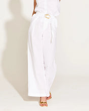 Load image into Gallery viewer, Fate + Becker A Walk In The Park High Waisted Belted Wide Leg Pant White
